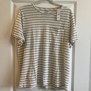 J Crew Linen Pocket Tee NWT